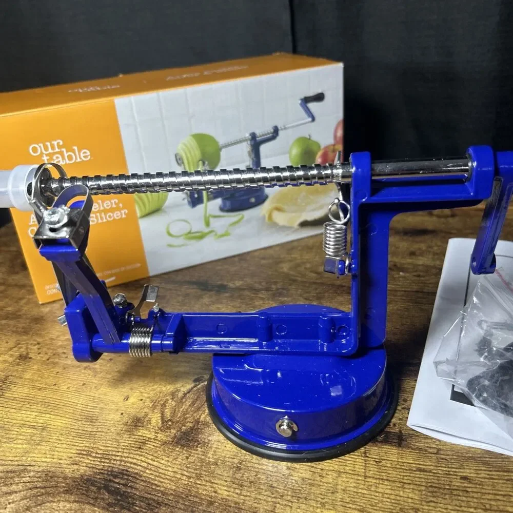 Our Table Apple Peeler Corer And Slicer W/ Suction Base Peel Core & Slice Potato